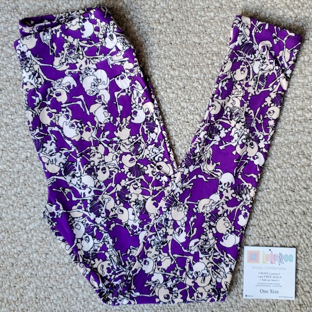 LuLaRoe Halloween Skeleton Leggings O/S